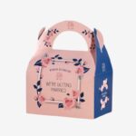 Custom Gable Boxes with built-in handle for easy carrying and vibrant full-color printing.” “Durable and stylish gable boxes ideal for gifts, takeout, retail, and party favors.